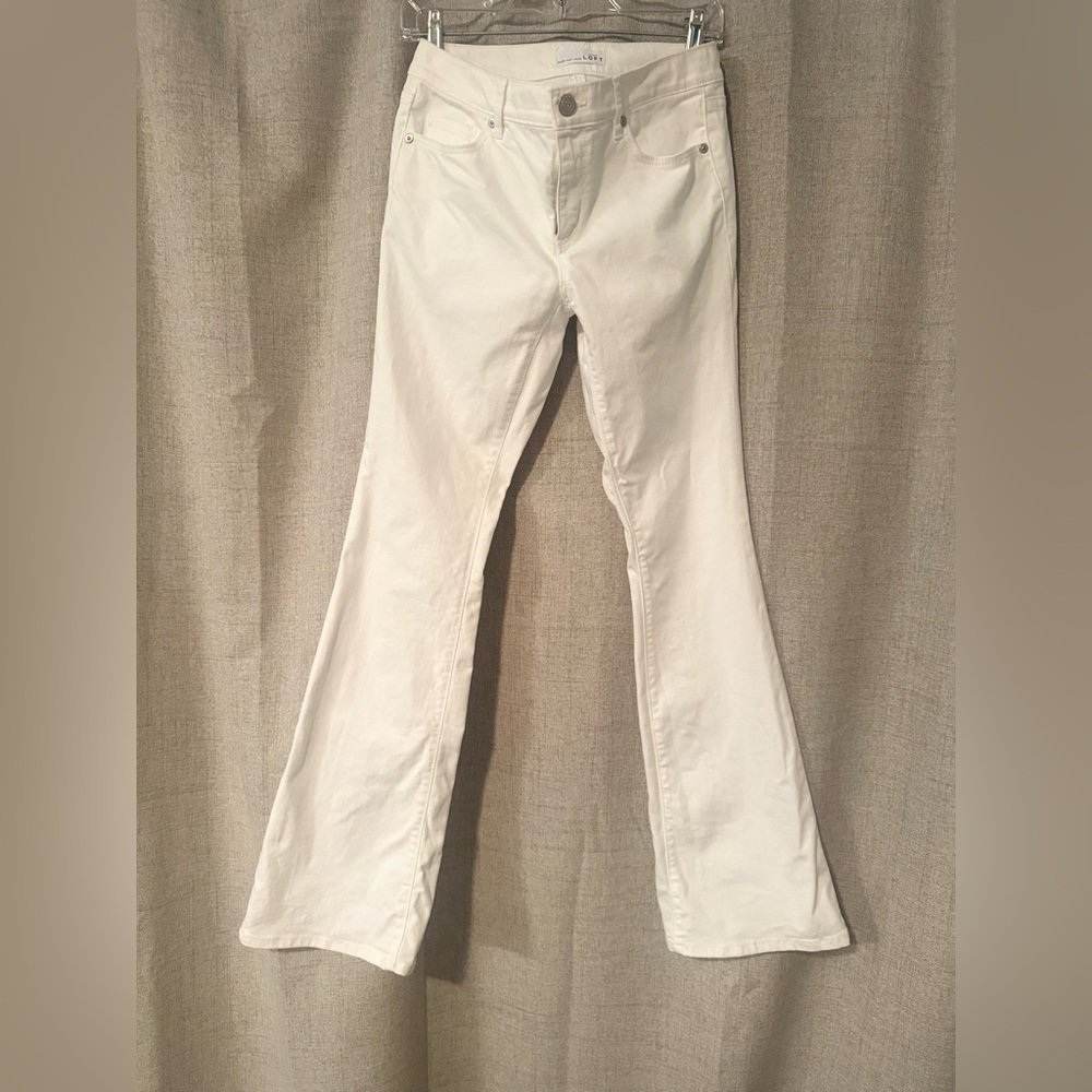 LOFT White Flare Wide Leg Jeans | 2